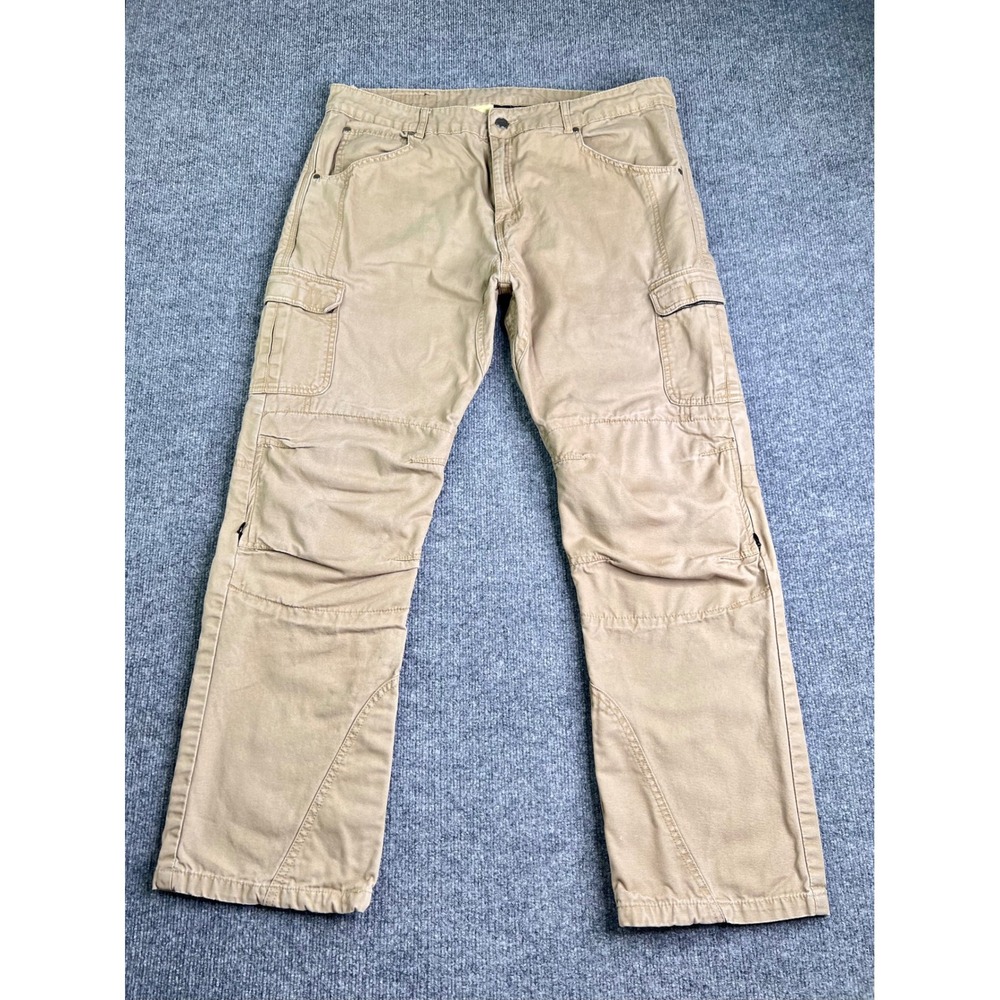 Iron Workers Cargo Pants Mens 40x32 Tan Aramid Reinforced Motorcycle Riding